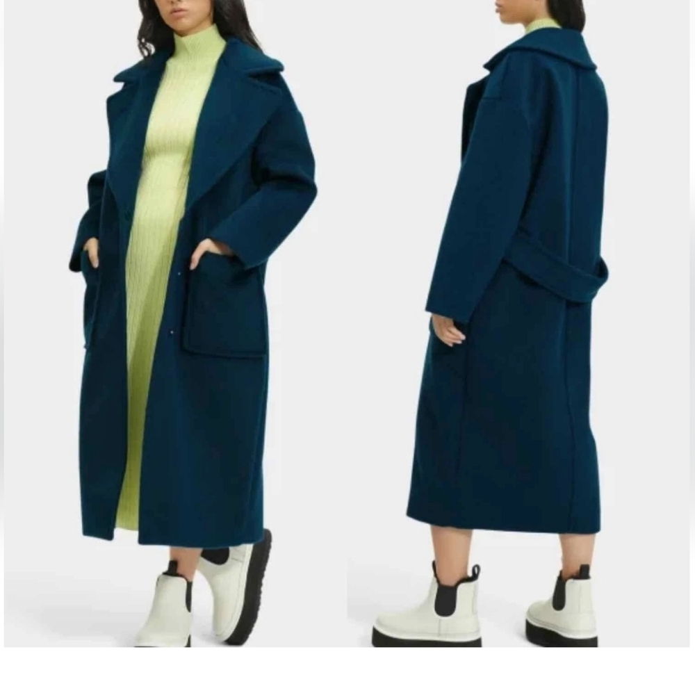 UGG RTW Hattie Teal Long Oversized Coat size XL
